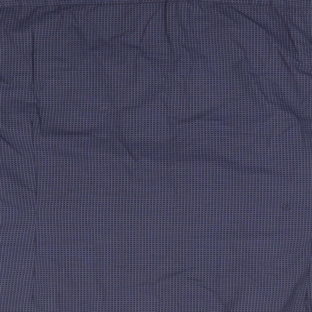 F&F Mens Blue Geometric Cotton  Button-Up Size 3XL Collared