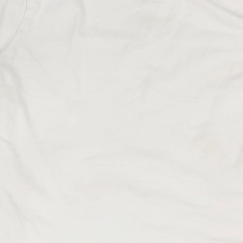 SheIn Womens White   Basic T-Shirt Size 12 Square Neck