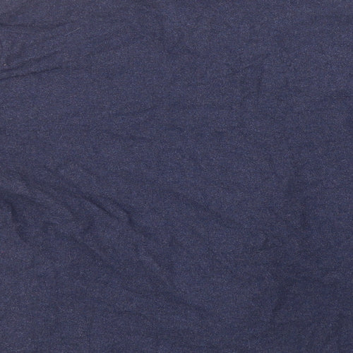 Preworn Mens Blue  Cotton  Button-Up Size L High Neck