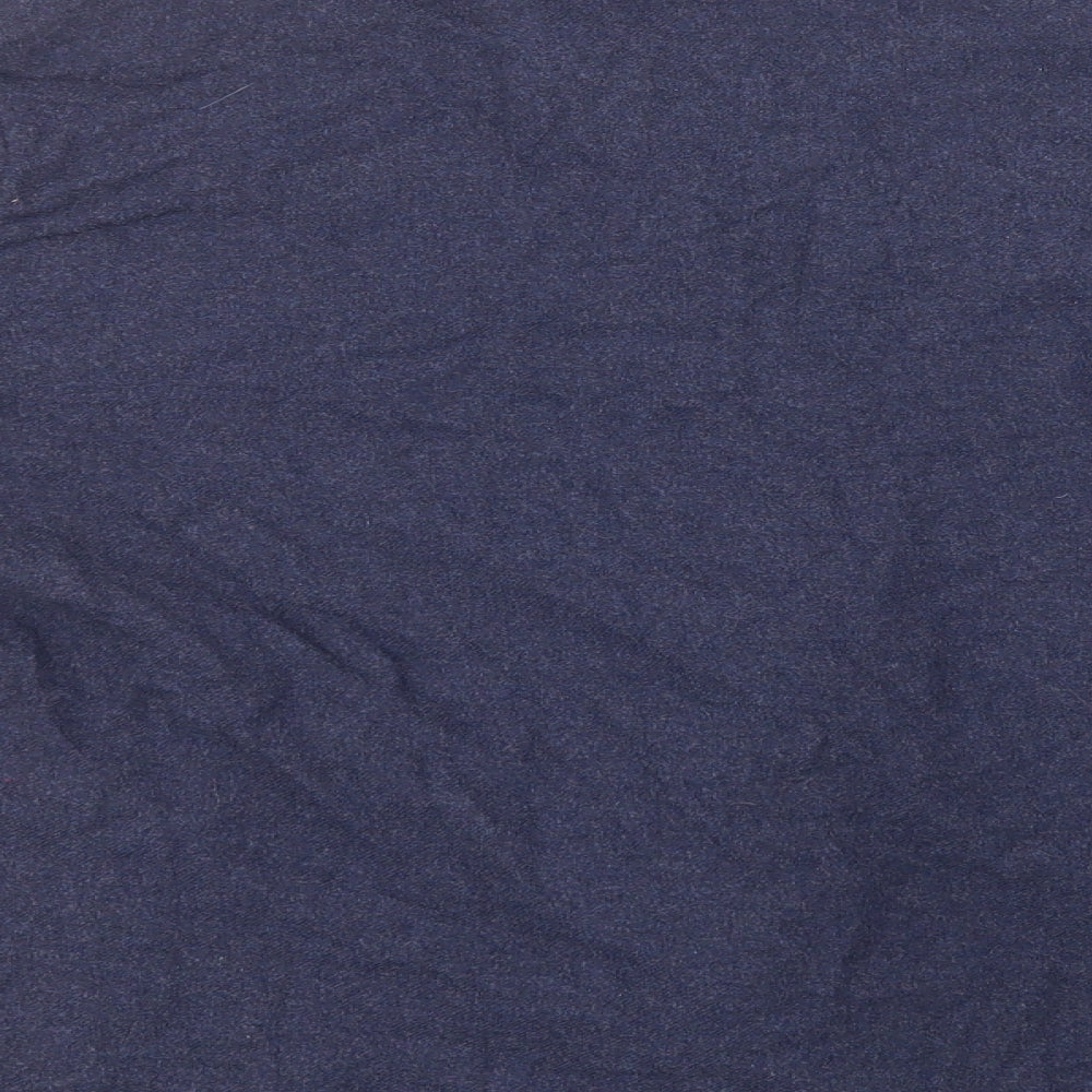 Preworn Mens Blue  Cotton  Button-Up Size L High Neck