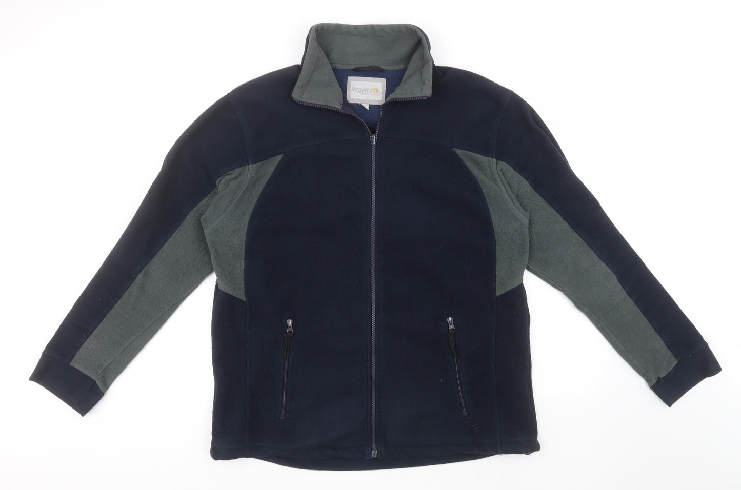 Regatta Mens Blue Crew Neck  Polyester Full Zip Jumper Size L