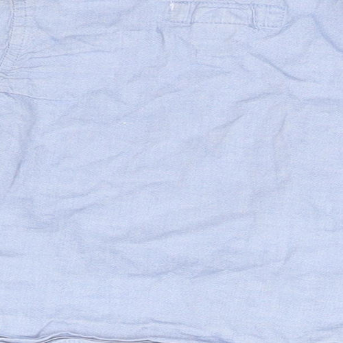 H&M Boys Blue  Cotton Basic Button-Up Size 3-6 Months Collared