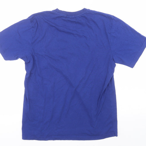 The North Face Mens Blue  Polyester  T-Shirt  Round Neck