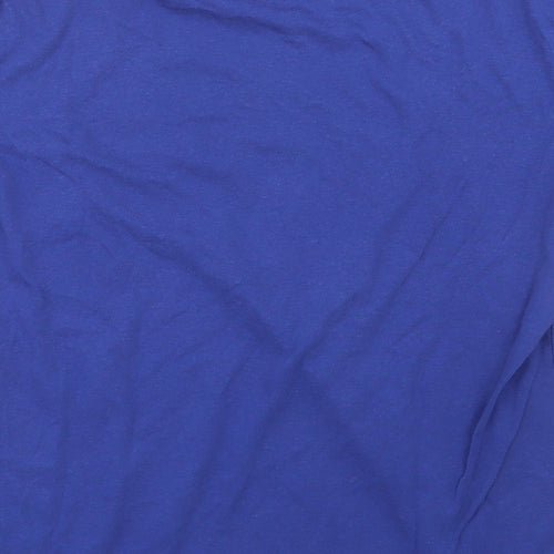 The North Face Mens Blue  Polyester  T-Shirt  Round Neck