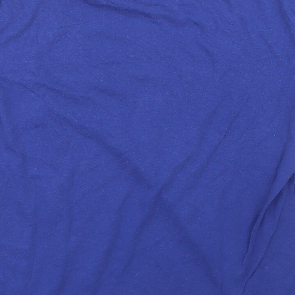 The North Face Mens Blue  Polyester  T-Shirt  Round Neck