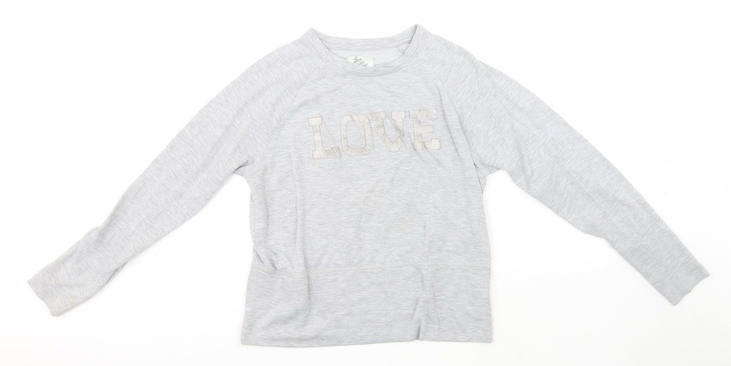 Primark Womens Grey Round Neck  Polyester Pullover Jumper Size 6   - Love
