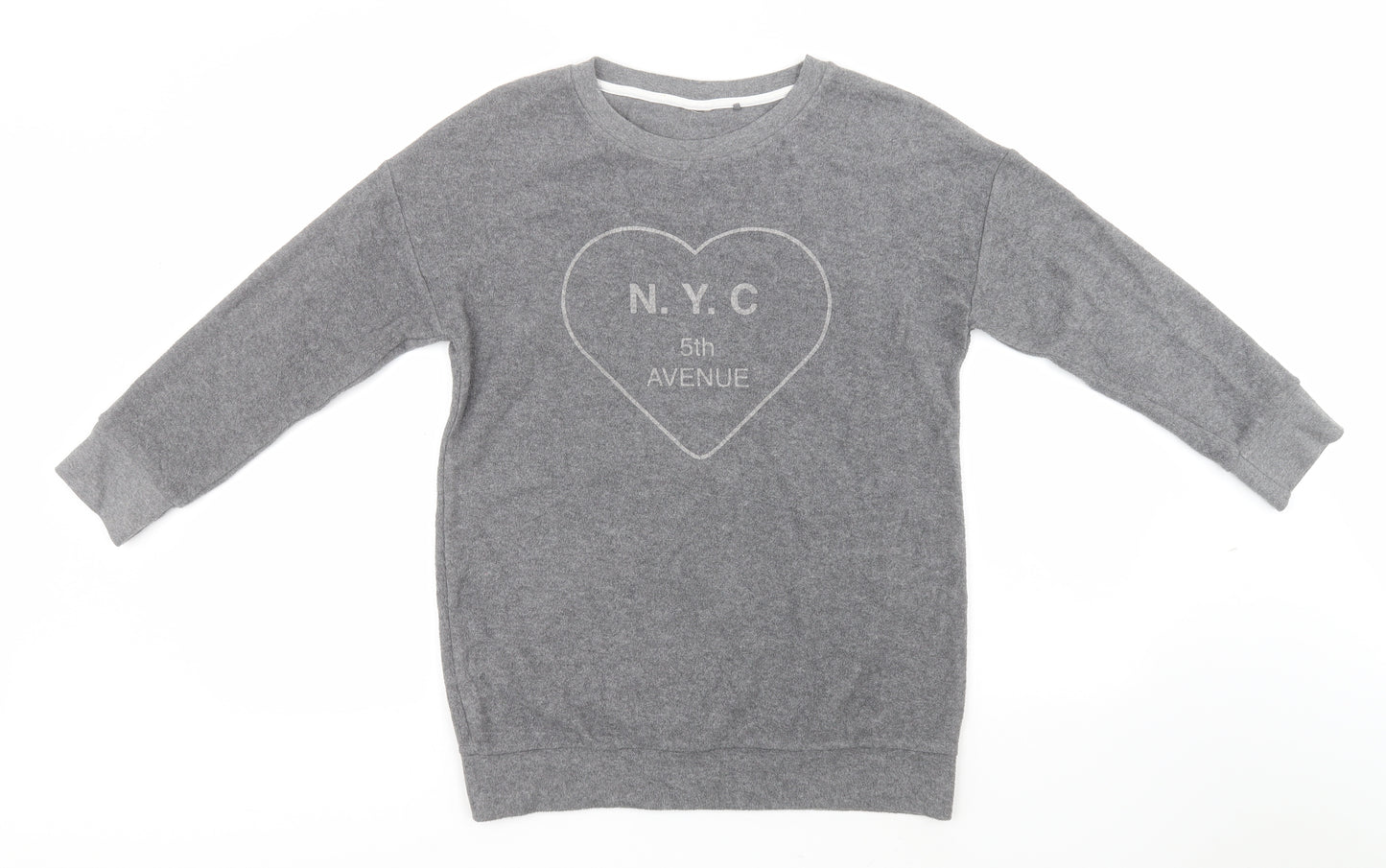 NEXT Girls Grey Round Neck  Polyester Pullover Jumper Size 12 Years   - New York City