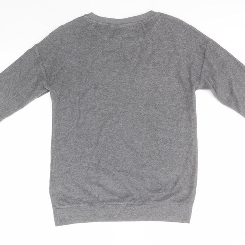 NEXT Girls Grey Round Neck  Polyester Pullover Jumper Size 12 Years   - New York City