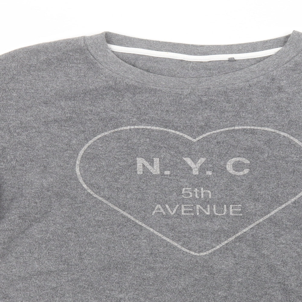 NEXT Girls Grey Round Neck  Polyester Pullover Jumper Size 12 Years   - New York City