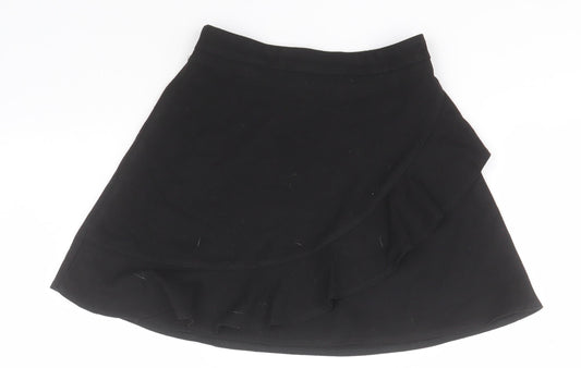Front view of George girls’ black polyester a-line skirt, size 5-6, years regular
