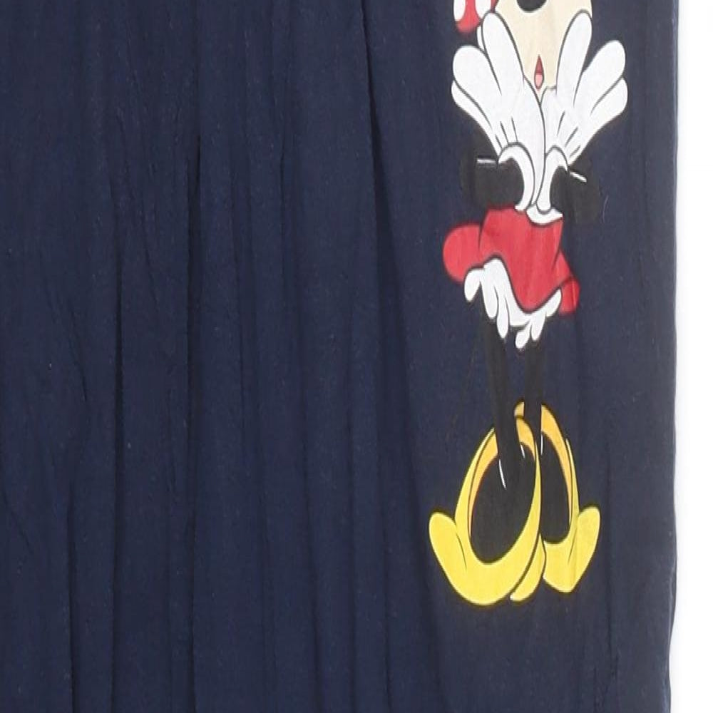 Disney Womens Blue Solid Cotton  Pyjama Pants Size M   - Minnie Mouse