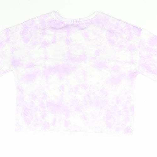 George Girls Purple Round Neck Geometric Polyester Pullover Jumper Size 11-12 Years