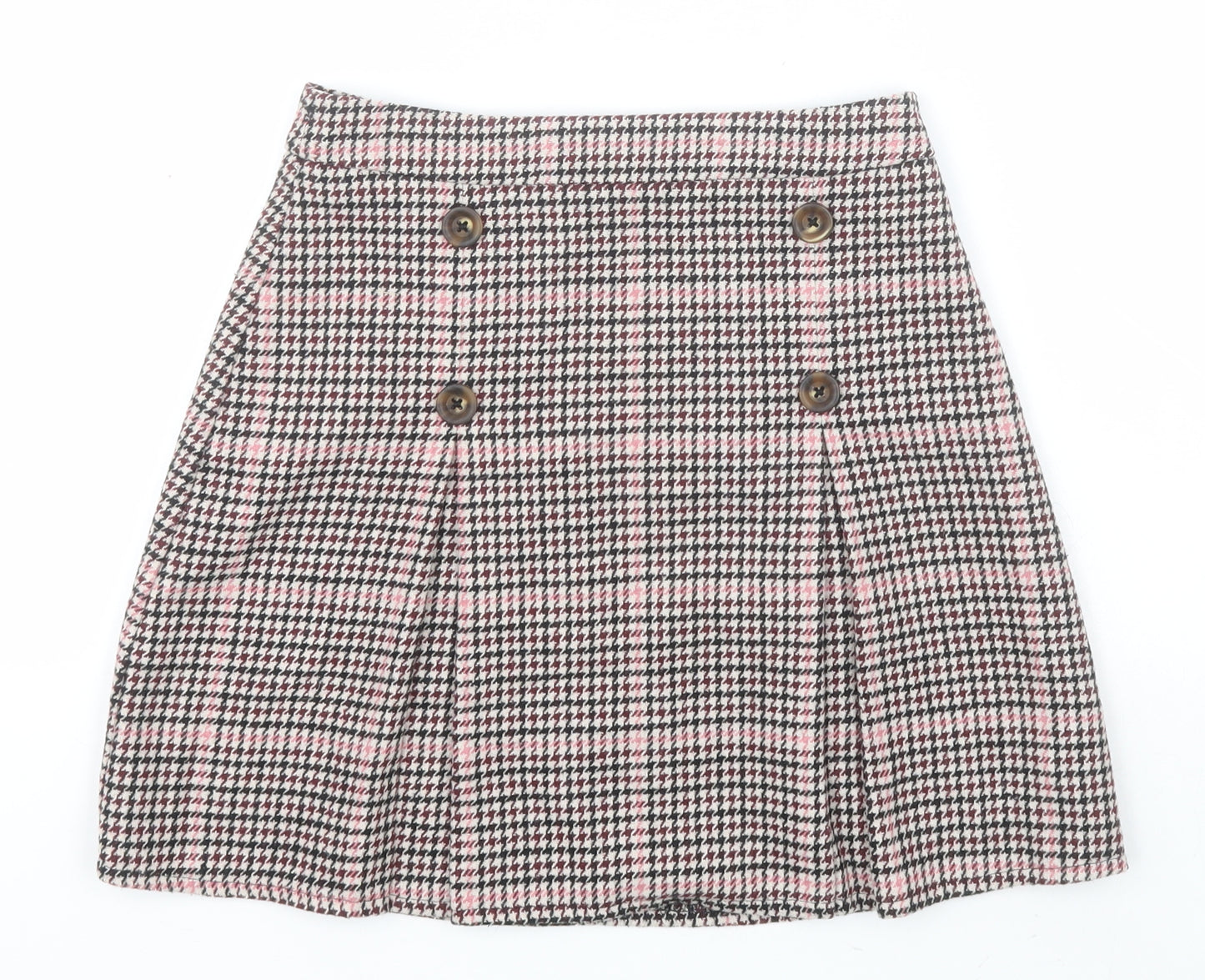 George Girls Black Houndstooth Polyester Straight & Pencil Skirt Size 11-12 Years  Regular