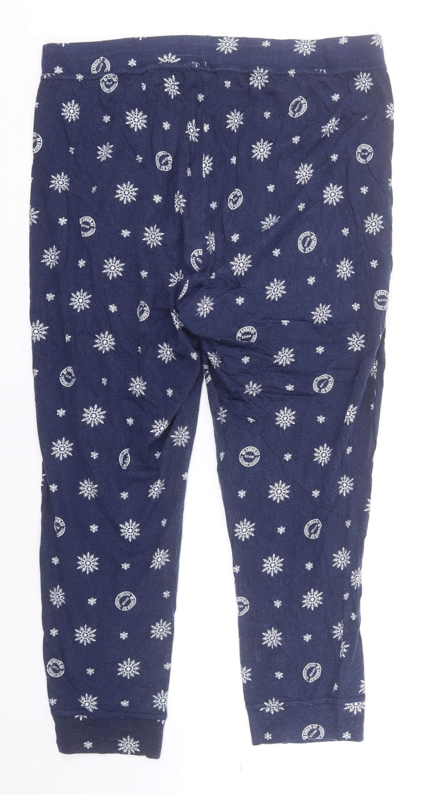 TU Womens Blue Geometric Cotton  Pyjama Pants Size 18