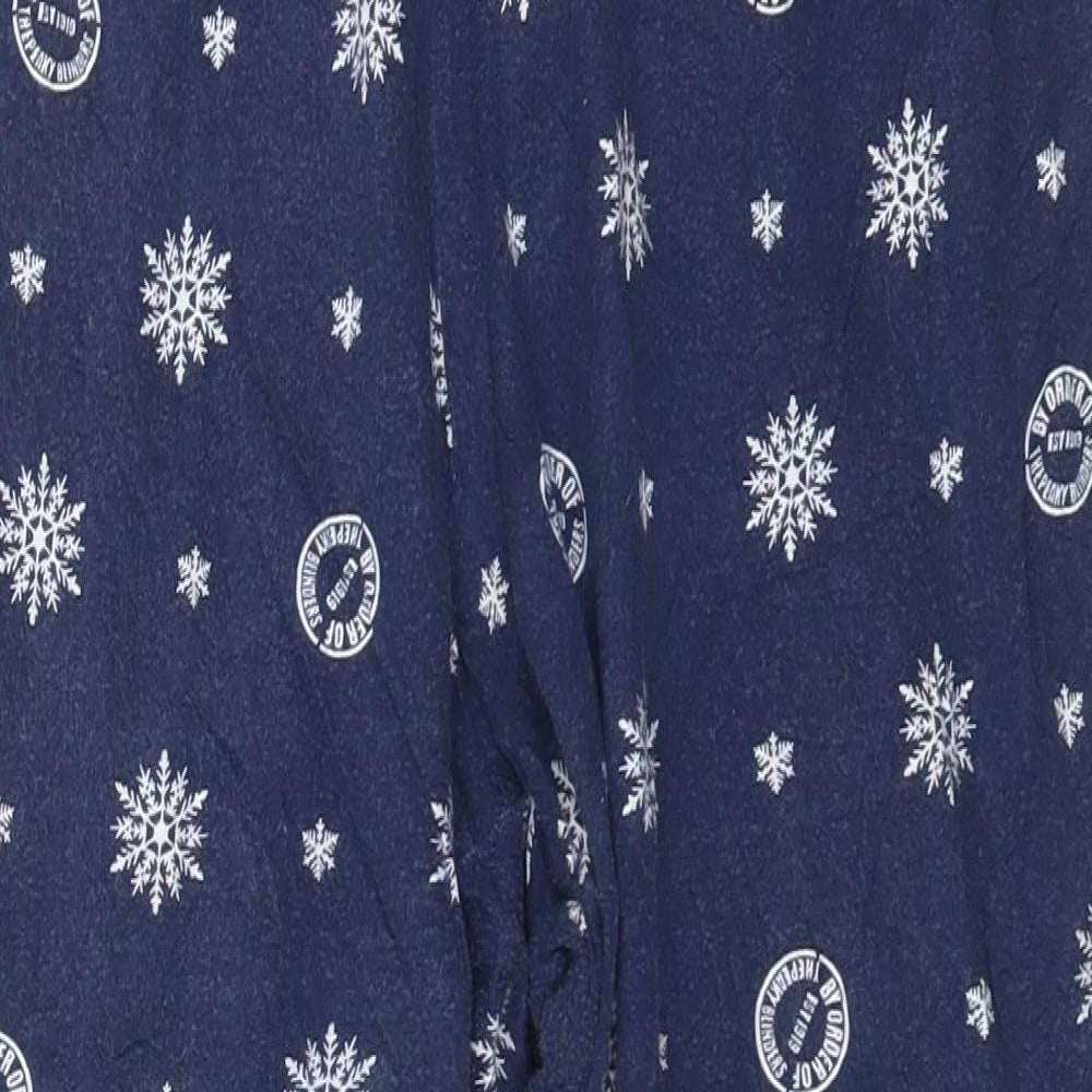 TU Womens Blue Geometric Cotton  Pyjama Pants Size 18