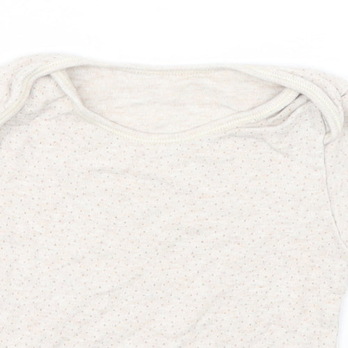 George Girls Green Spotted Cotton Basic T-Shirt Size 2-3 Years Round Neck