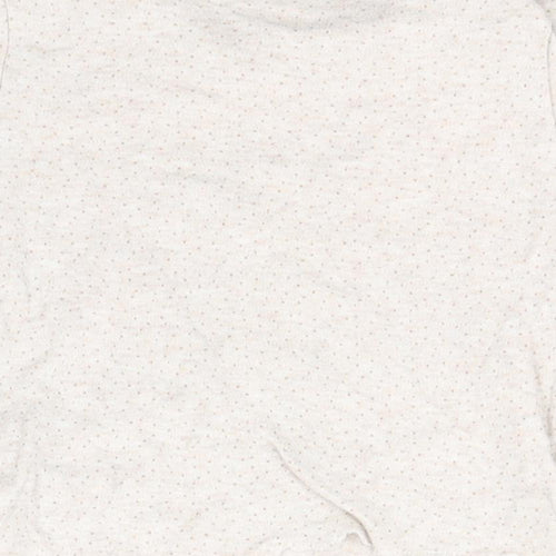George Girls Green Spotted Cotton Basic T-Shirt Size 2-3 Years Round Neck