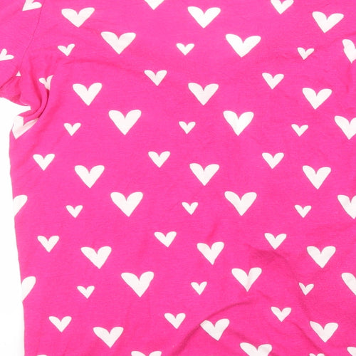 Be You Womens Pink Round Neck Geometric Viscose Cardigan Jumper Size 16