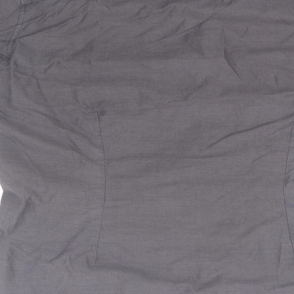 NEXT Mens Grey  Cotton  Button-Up Size 16 Collared