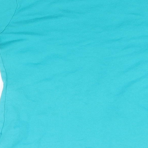 Papaya Womens Green Round Neck  Cotton Pullover Jumper Size 14