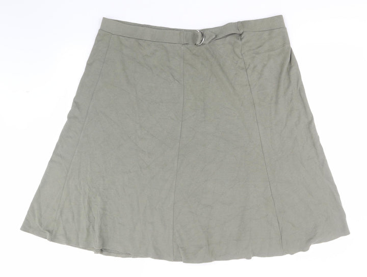 Bonmarché Womens Green Viscose Straight & Pencil Skirt Size 22