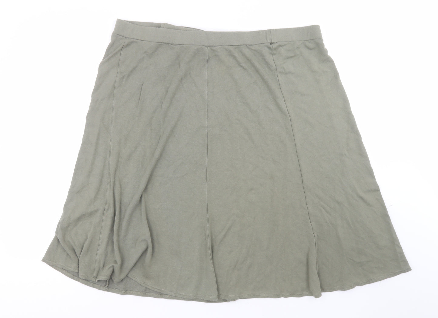 Bonmarché Womens Green  Viscose Straight & Pencil Skirt Size 22