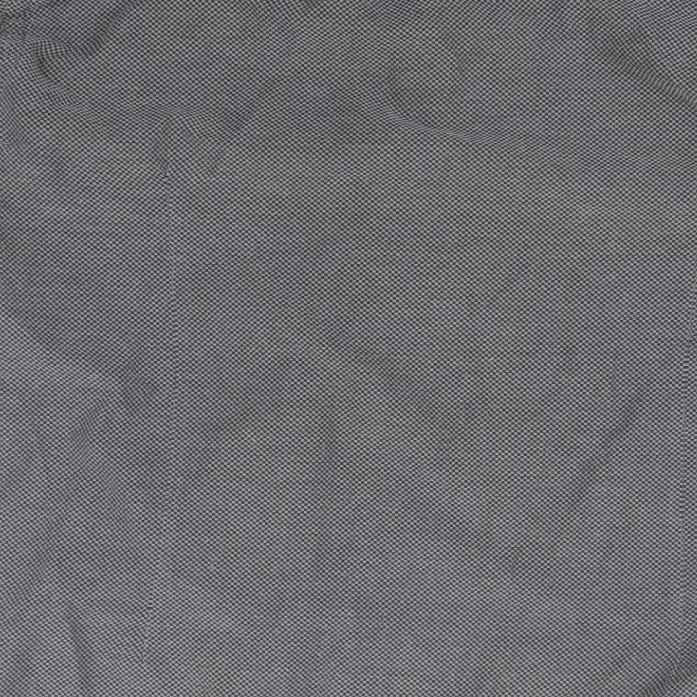 Steel & Jelly Mens Grey Check Cotton  Button-Up Size L Collared