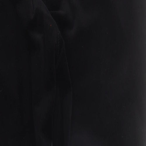 Marks and Spencer Womens Black  Cotton Trousers  Size 12 L28 in Regular