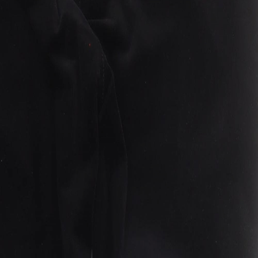 Marks and Spencer Womens Black  Cotton Trousers  Size 12 L28 in Regular