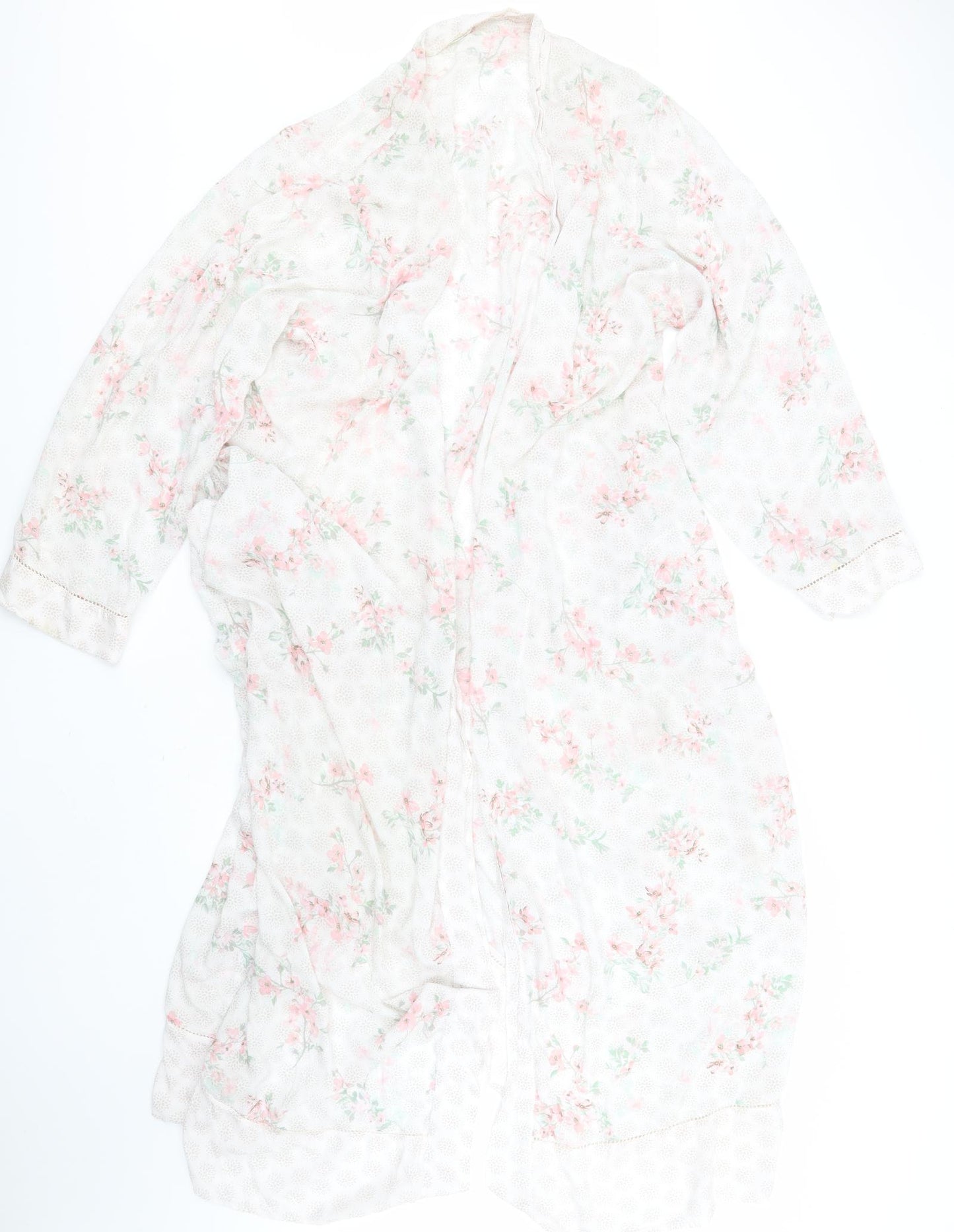 Marks and Spencer Womens White Floral Modal Top Gown Size 22
