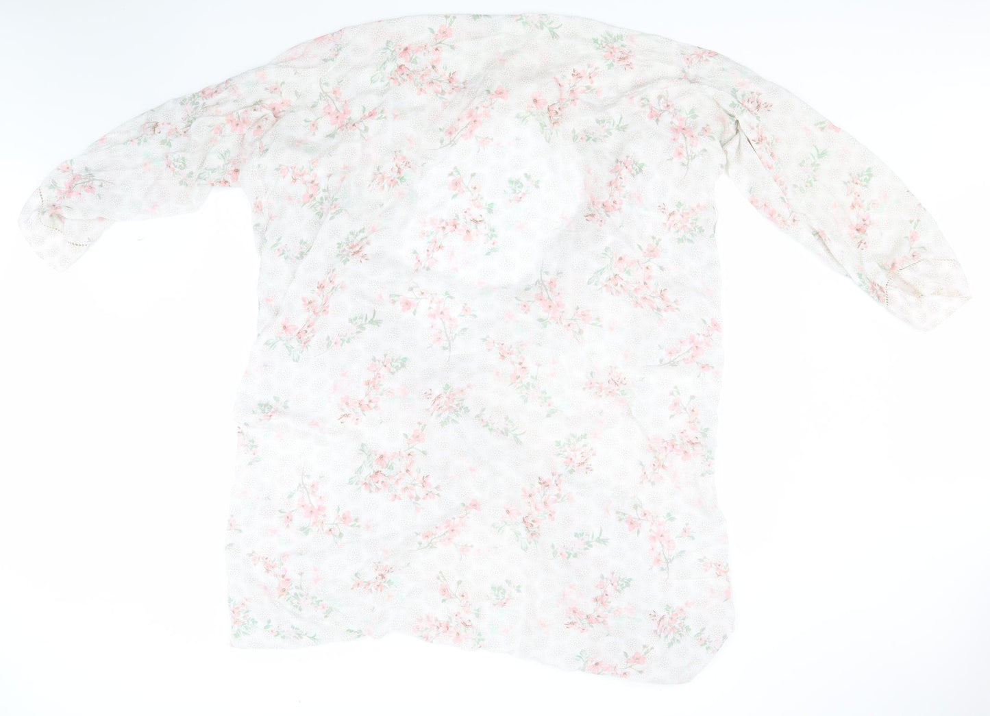 Marks and Spencer Womens White Floral Modal Top Gown Size 22