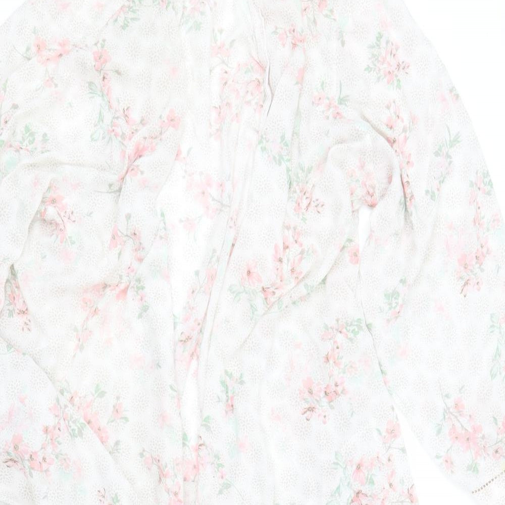 Marks and Spencer Womens White Floral Modal Top Gown Size 22