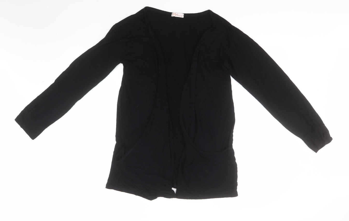 Style Plus Womens Black Round Neck  Viscose Cardigan Jumper Size 24
