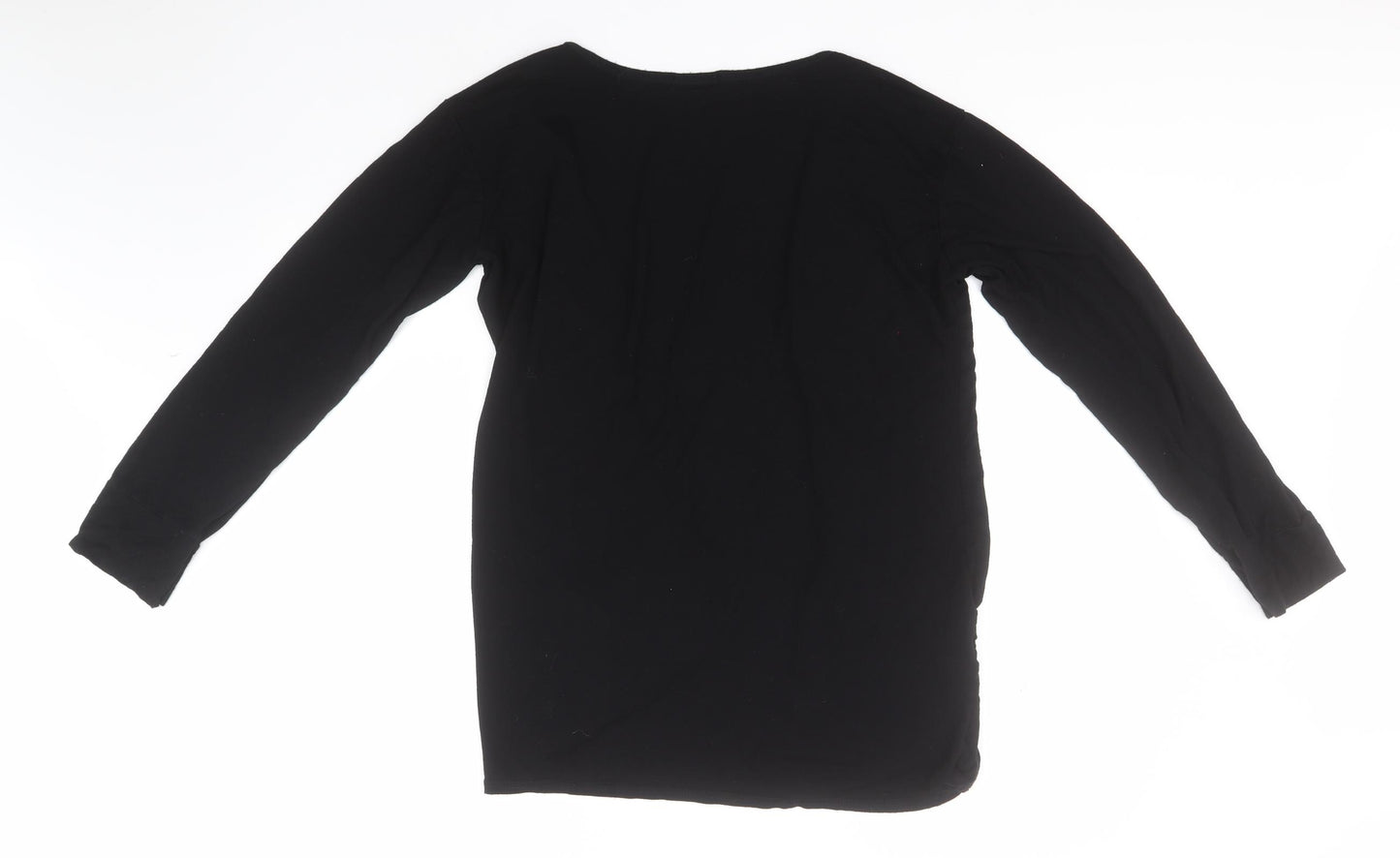 Style Plus Womens Black Round Neck  Viscose Cardigan Jumper Size 24