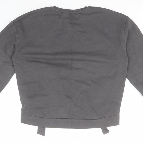 Candy Couture Girls Grey Round Neck  Cotton Pullover Jumper Size 15 Years