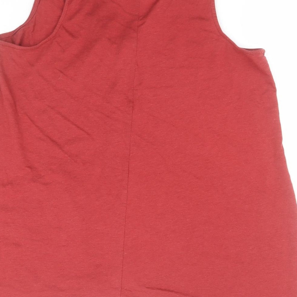 NEXT Womens Red  Cotton Basic Tank Size 10 V-Neck