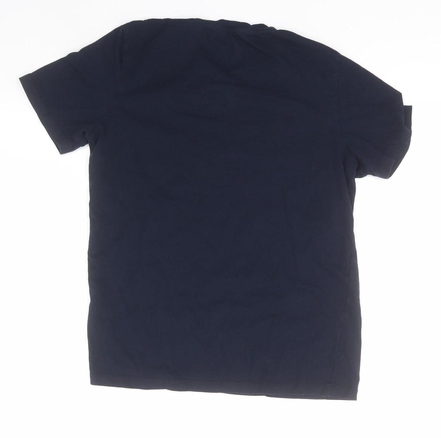 JACK & JONES Mens Blue  Cotton  T-Shirt Size S Round Neck