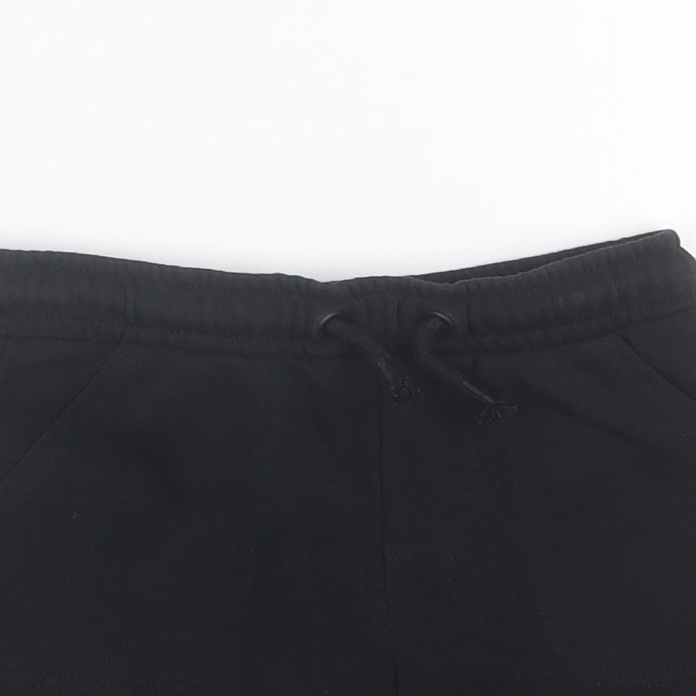 F&F Boys Black  Cotton Sweat Shorts Size 2-3 Years  Regular