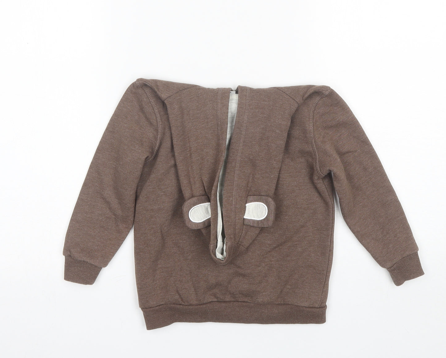 TU Boys Brown  Cotton Pullover Hoodie Size 2-3 Years