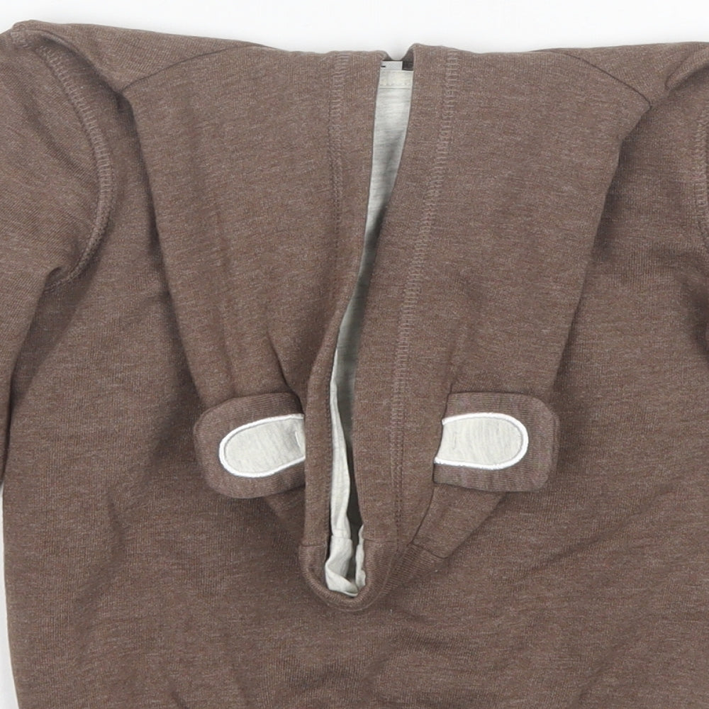 TU Boys Brown  Cotton Pullover Hoodie Size 2-3 Years