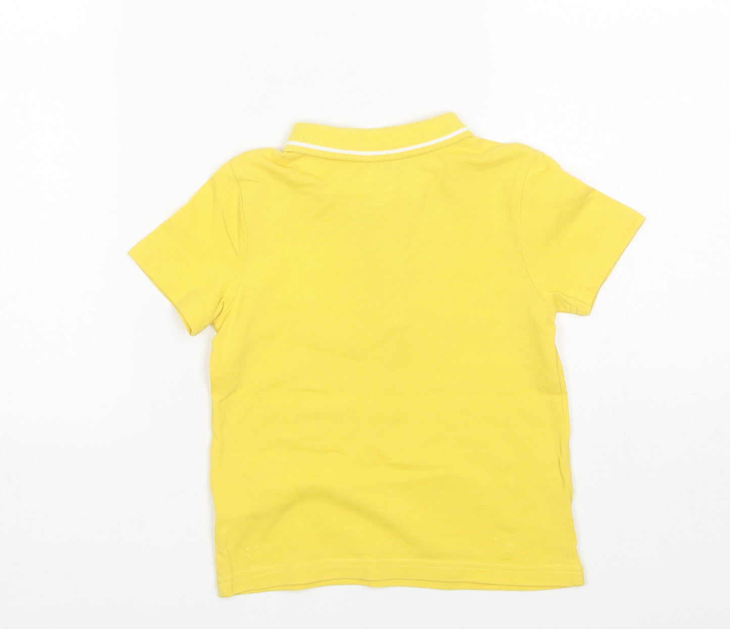 F&F Boys Yellow  Cotton Basic Polo Size 2-3 Years Collared