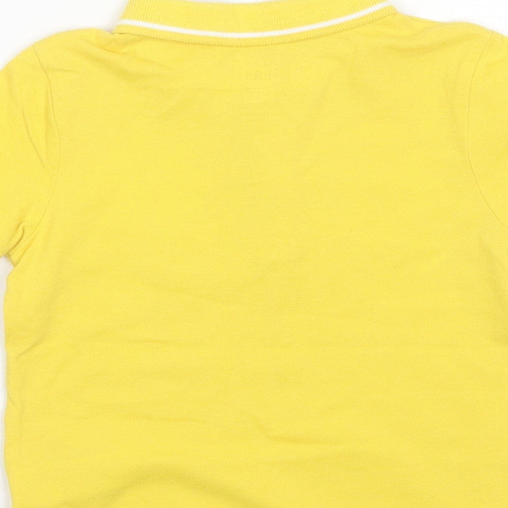 F&F Boys Yellow  Cotton Basic Polo Size 2-3 Years Collared