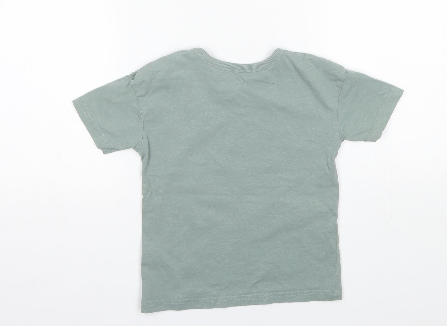 George Boys Green  Cotton Basic T-Shirt Size 2-3 Years Round Neck