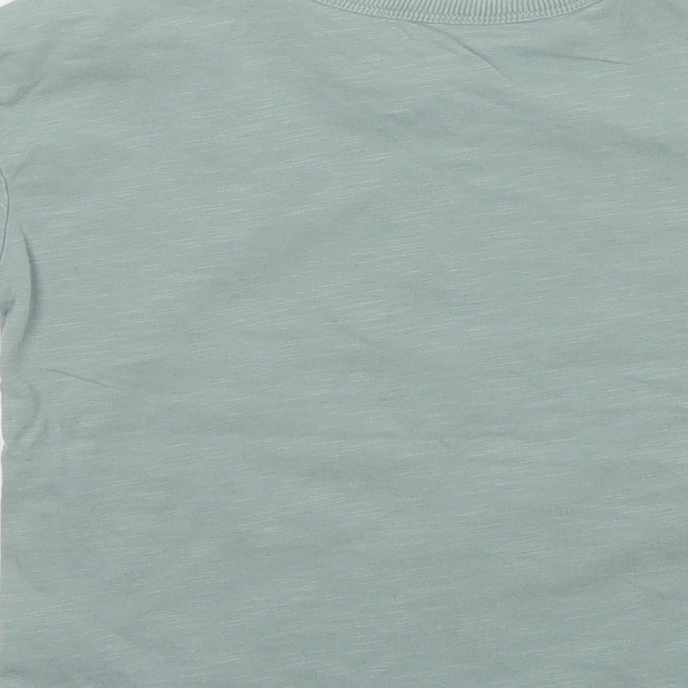 George Boys Green  Cotton Basic T-Shirt Size 2-3 Years Round Neck