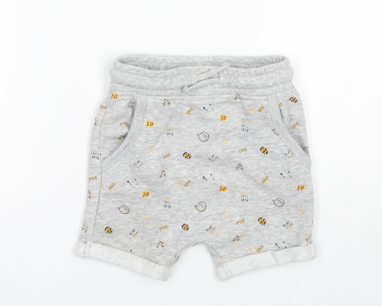 George Boys Grey  Cotton Sweat Shorts Size 2-3 Years  Regular
