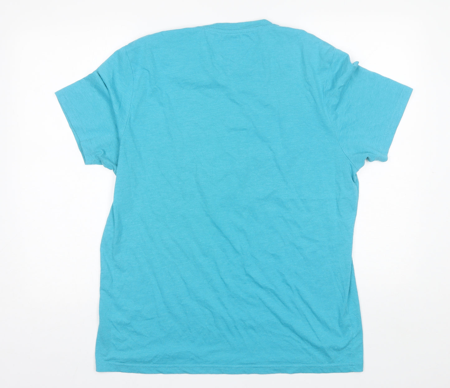 Soviet Mens Blue  Cotton  T-Shirt Size XL Round Neck