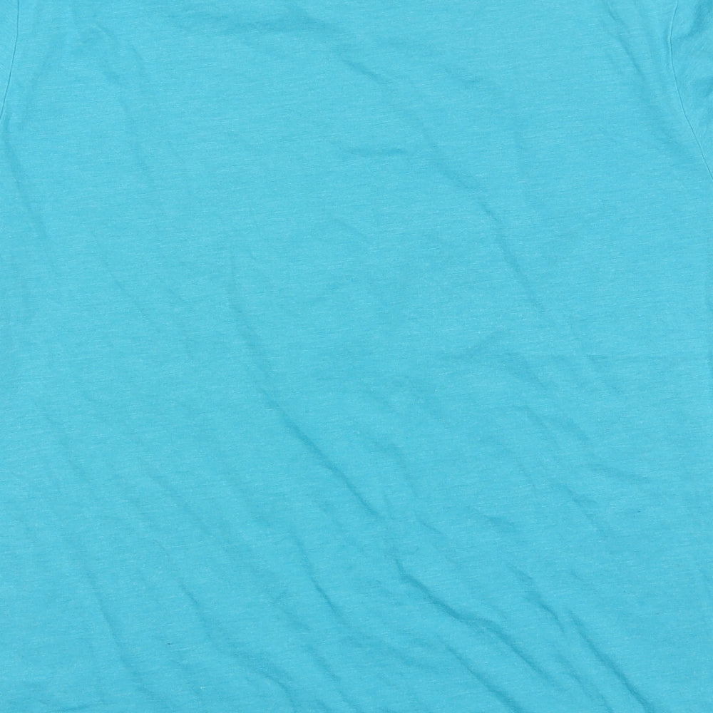 Soviet Mens Blue  Cotton  T-Shirt Size XL Round Neck