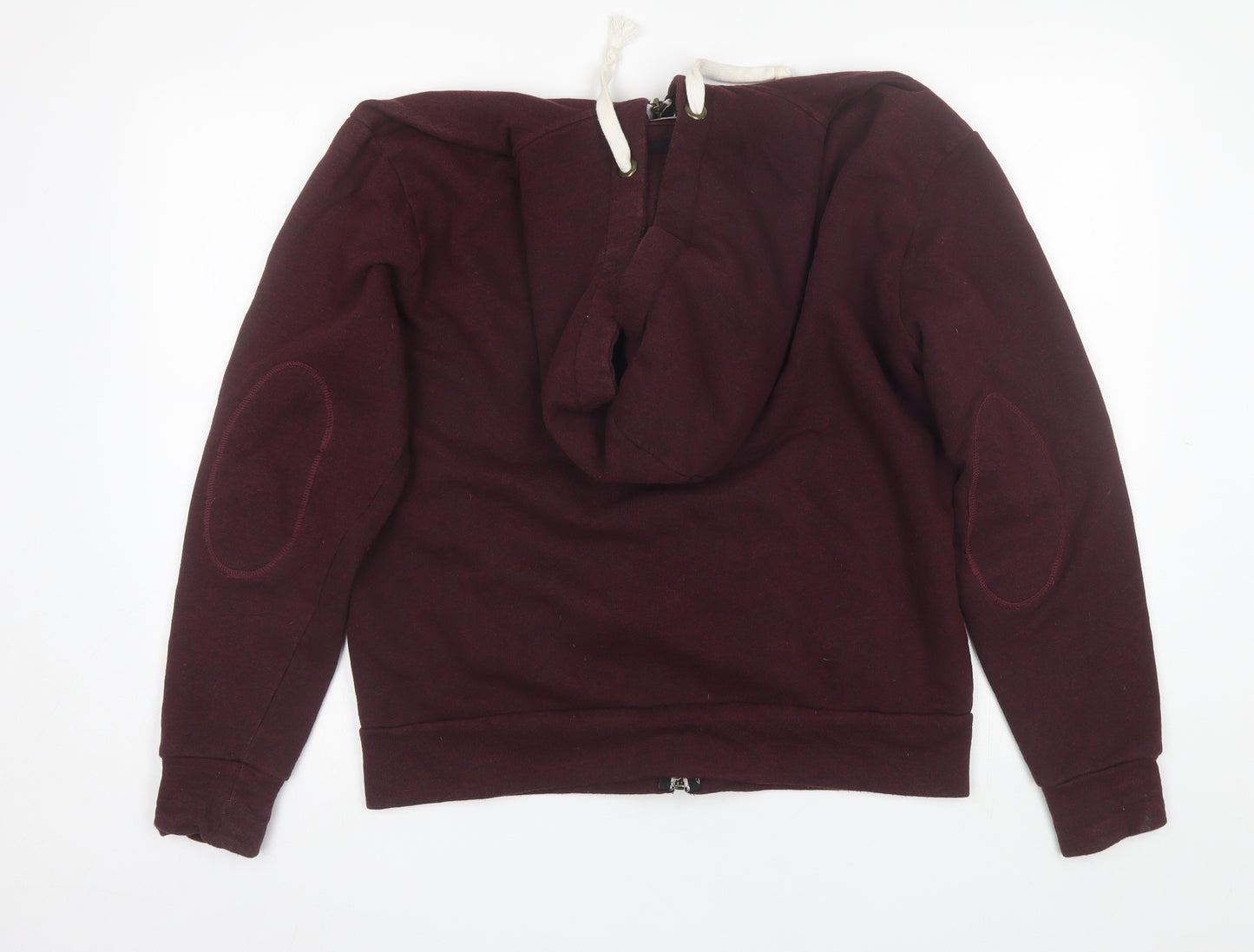 Asylum Mens Red  Cotton Full Zip Hoodie Size L