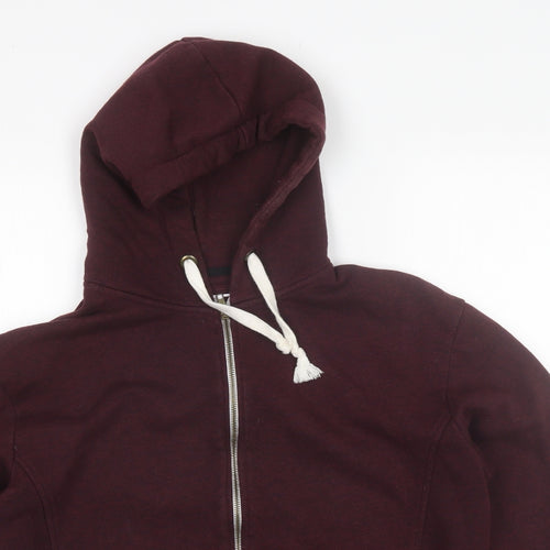 Asylum Mens Red  Cotton Full Zip Hoodie Size L