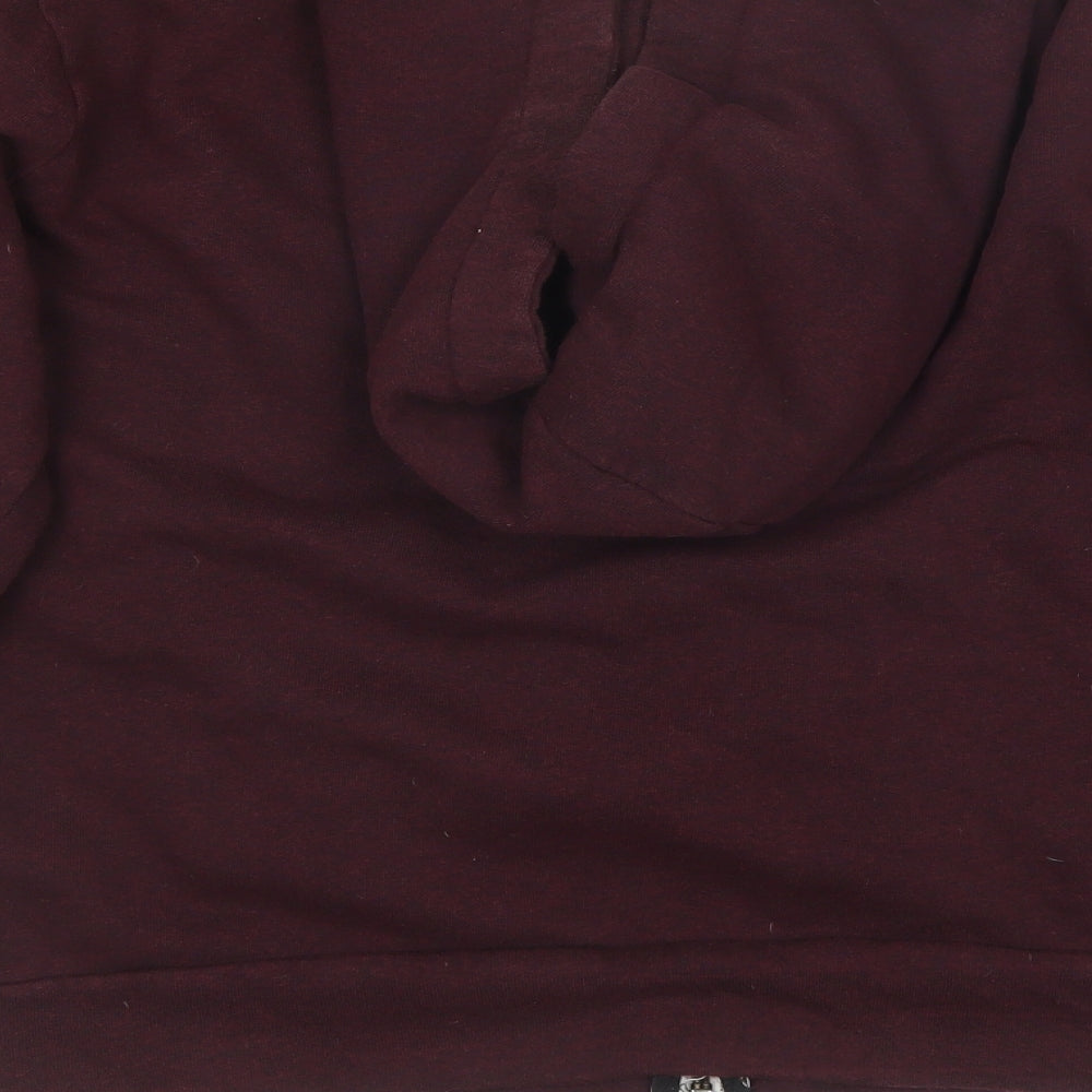 Asylum Mens Red  Cotton Full Zip Hoodie Size L